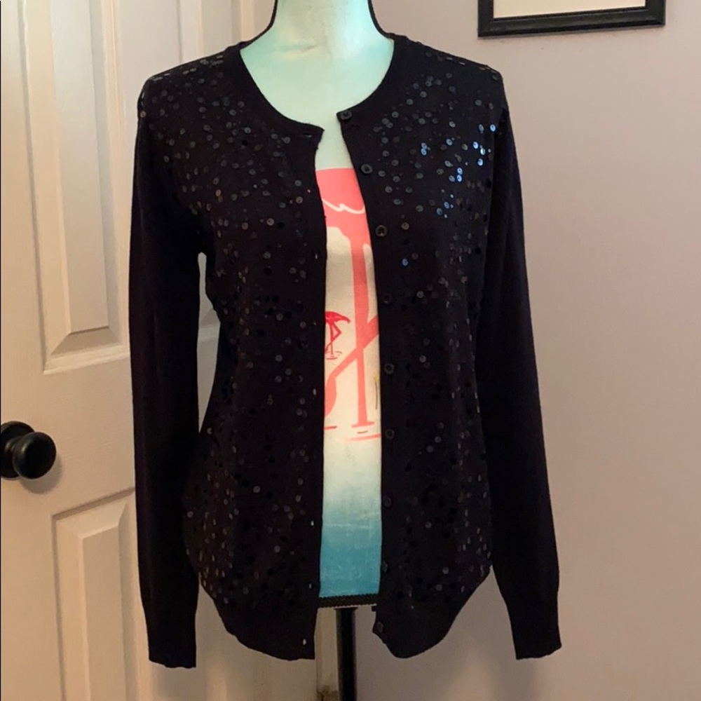 NWT Melrose Chic sequin front cardigan